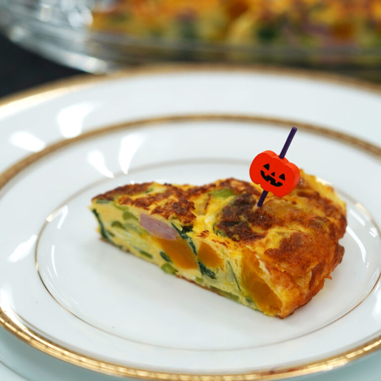 小松菜ハロウィンオムレツ